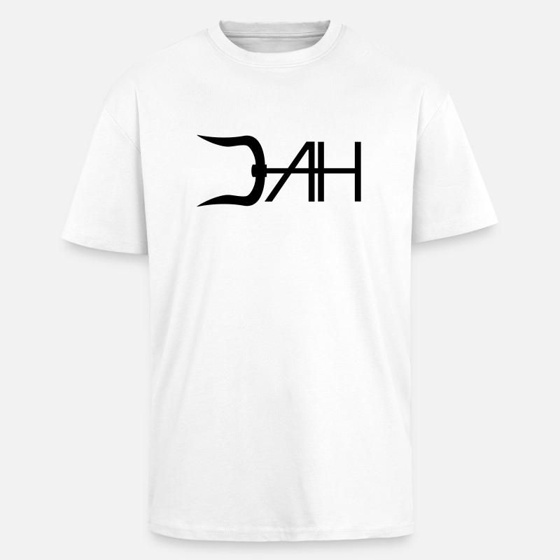 Logo AH AH - Oversized Heavyweight Unisex T-Shirt - Weiß
