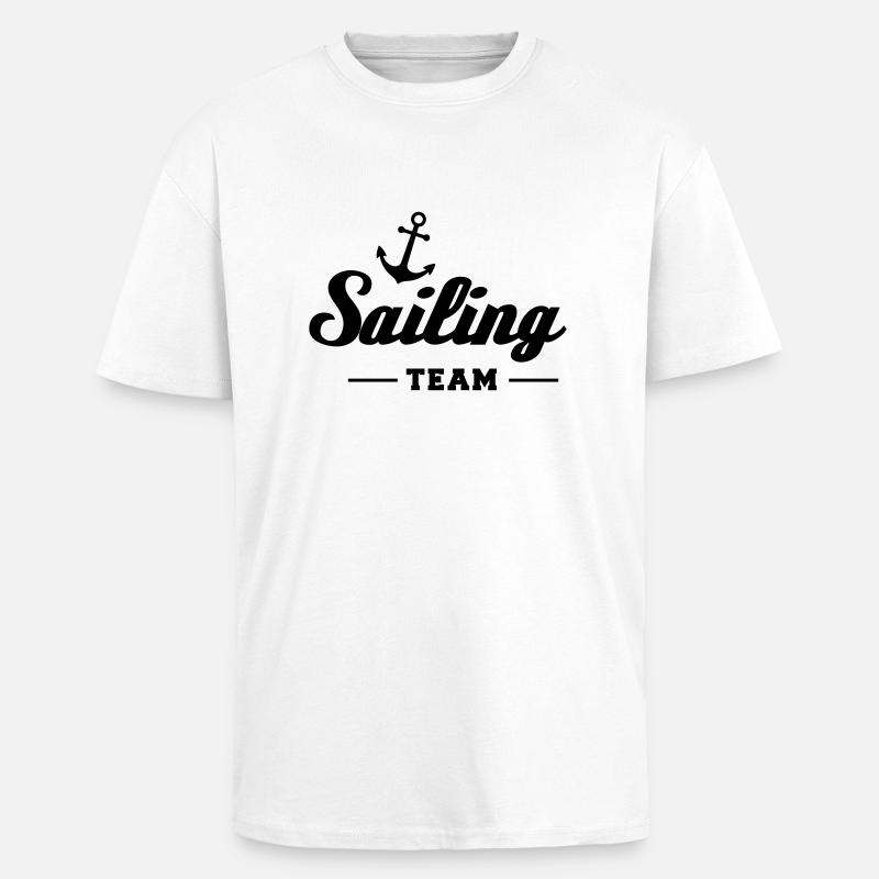 Sailing Team - Oversized Heavyweight Unisex T-Shirt - Weiß