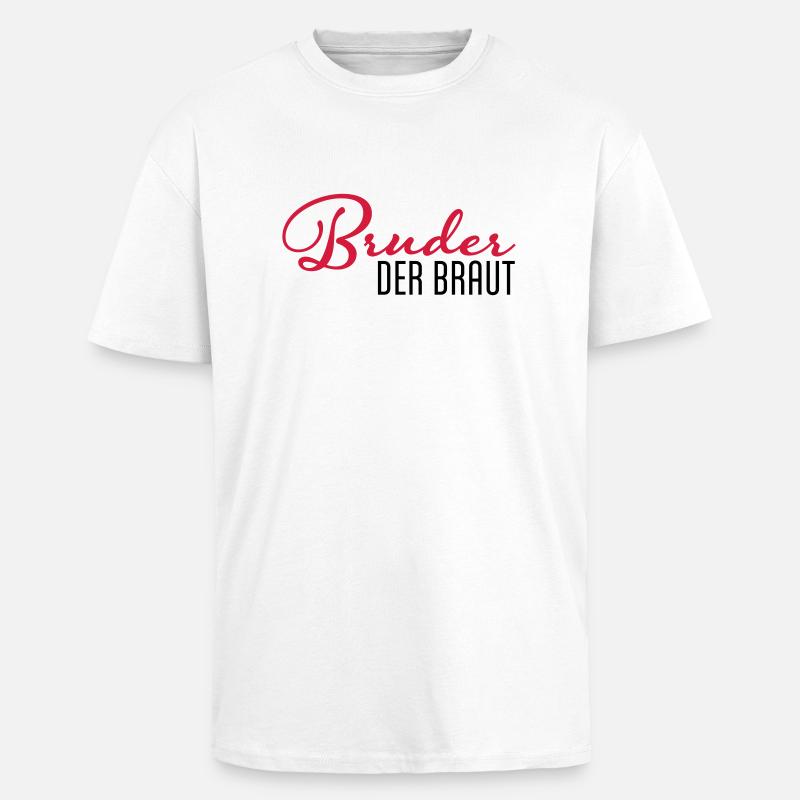 bruder der braut - Oversized Heavyweight Unisex T-Shirt - Weiß