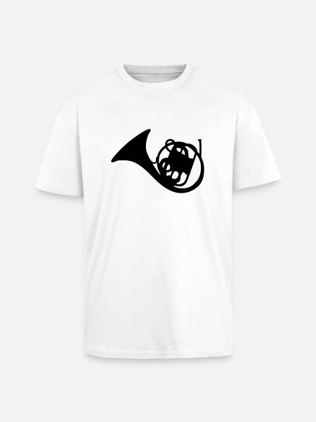 Waldhorn - Oversized Heavyweight Unisex T-Shirt - Weiß