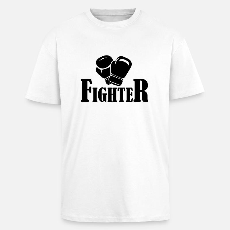 fighter - Oversized Heavyweight Unisex T-Shirt - Weiß