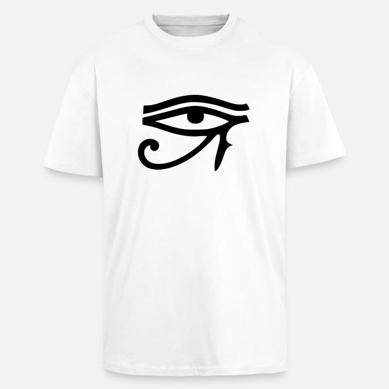 oeil d'Horus - T-shirt unisexe oversize épais - blanc