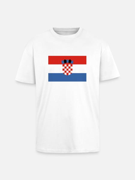 Kroatien - Oversized Heavyweight Unisex T-Shirt - Weiß