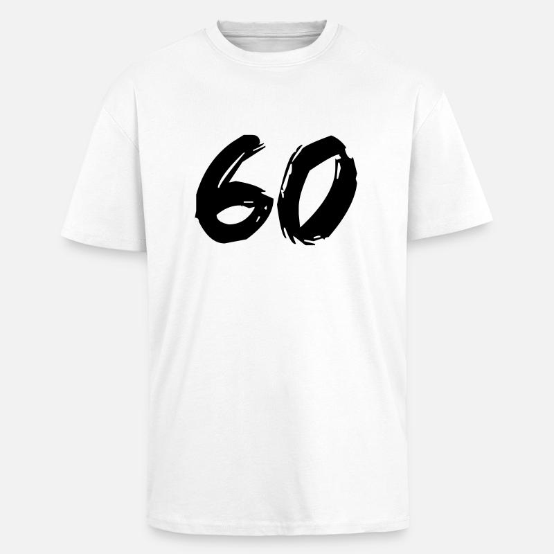 Brushed 60 - Oversized Heavyweight Unisex T-Shirt - Weiß