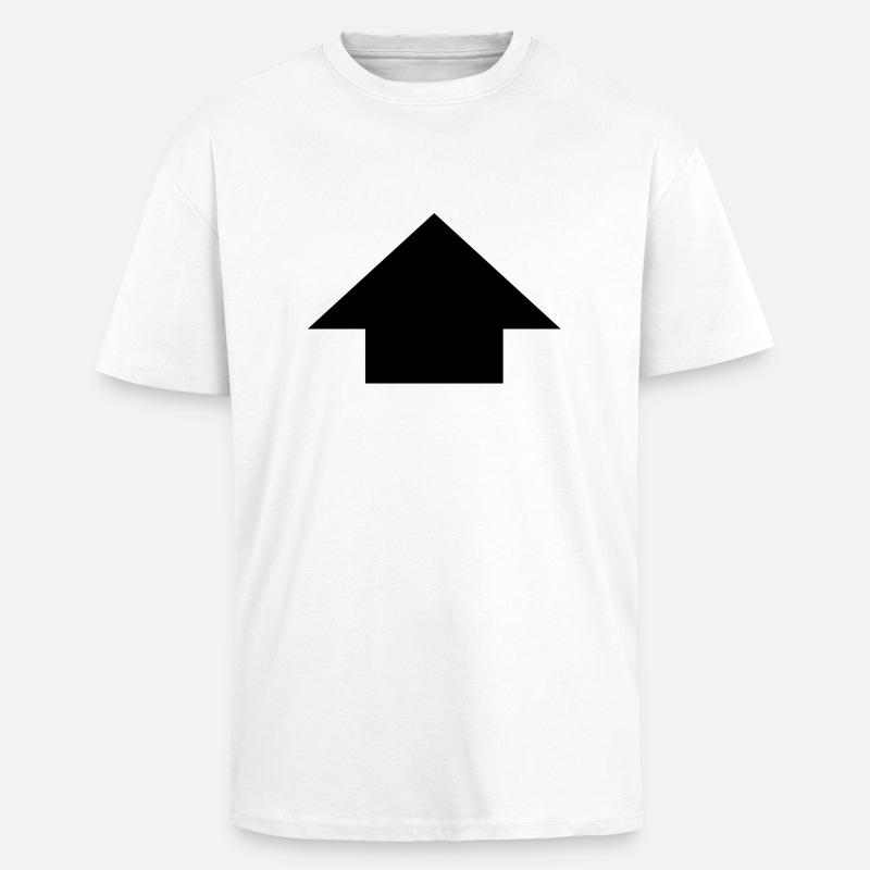 arrow up - Oversized Heavyweight Unisex T-Shirt - Weiß