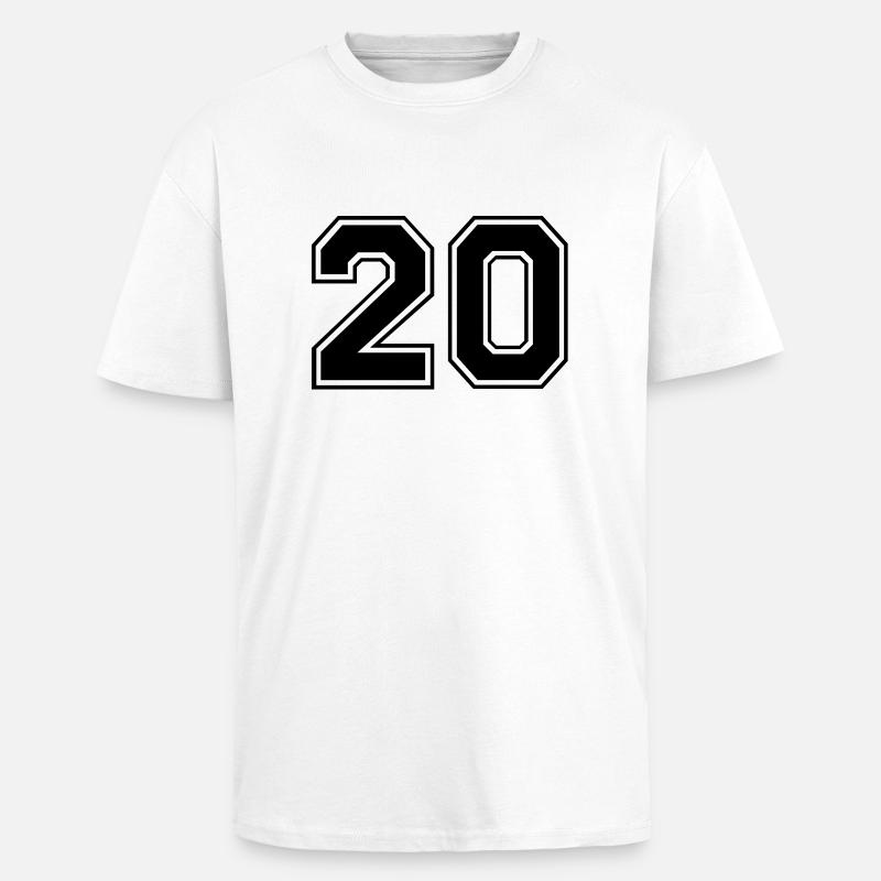 zwanzig - T-shirt unisexe oversize épais - blanc