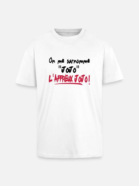 HUMOUR affreux jojo!!! t-shirt,logo,motif,visuel - T-shirt unisexe oversize épais - blanc
