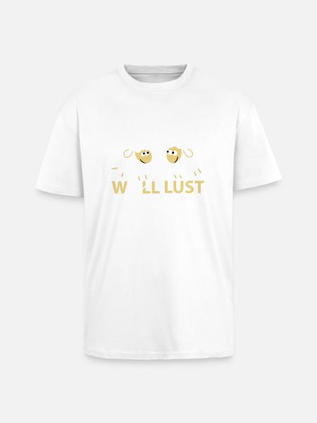Woll Lust - Oversized Heavyweight Unisex T-Shirt - Weiß
