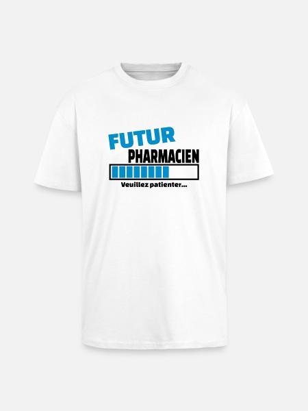 futur pharmacien - T-shirt unisexe oversize épais - blanc