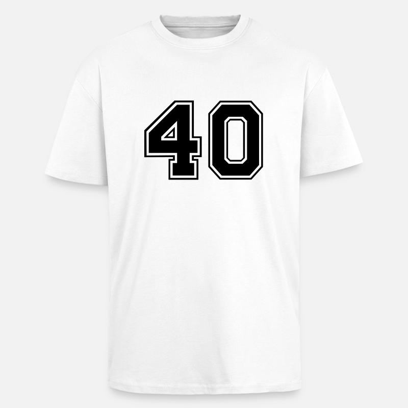 40 - Oversized Heavyweight Unisex T-Shirt - Weiß