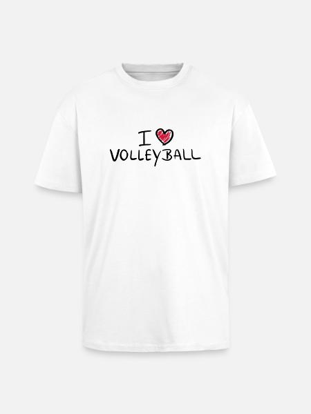 i_love_volleyball__f2 - Unisex Oversized Heavyweight T-shirt - white