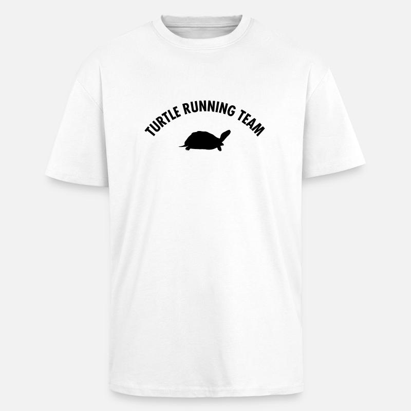 Turtle Running Team - Oversized Heavyweight Unisex T-Shirt - Weiß