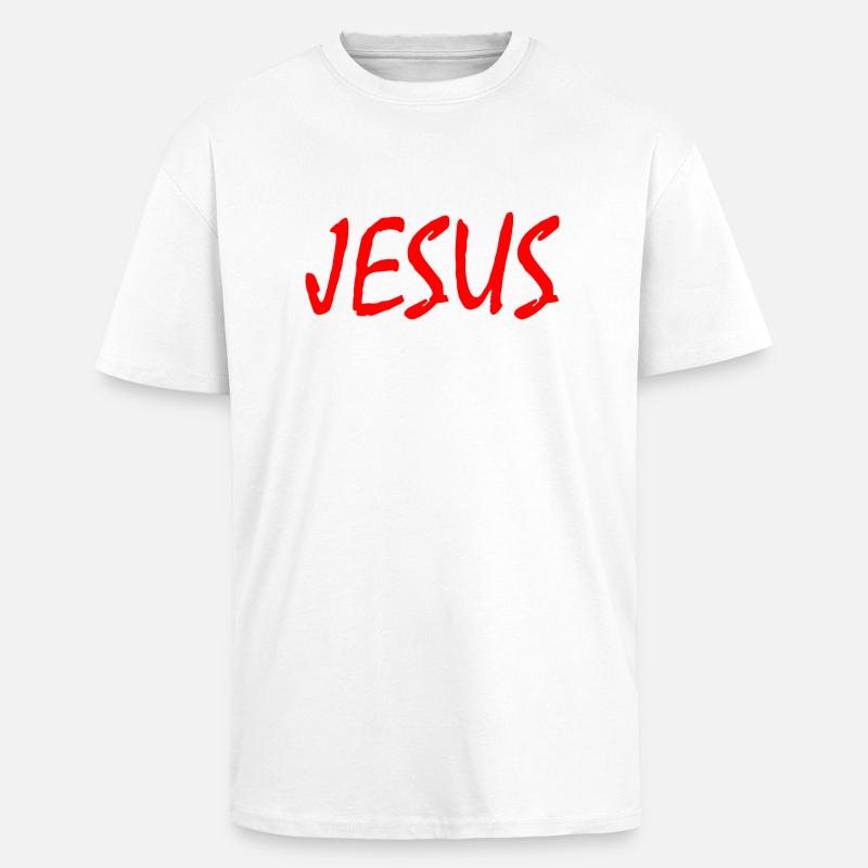 Jesus - Oversized Heavyweight Unisex T-Shirt - Weiß