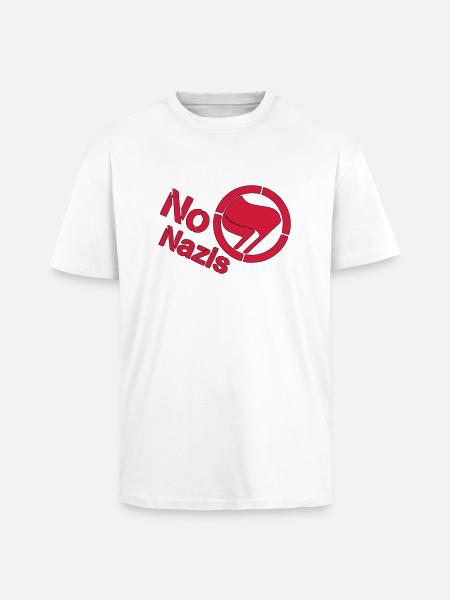 no Nazis - Oversized Heavyweight Unisex T-Shirt - Weiß