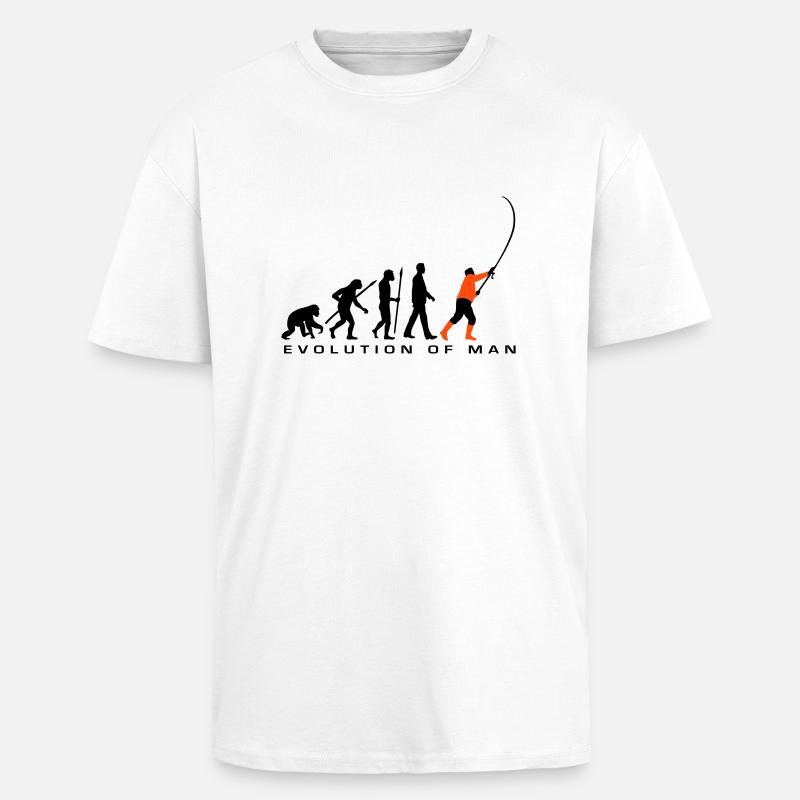 evolution_angler_042013_a_2c - T-shirt unisexe oversize épais - blanc