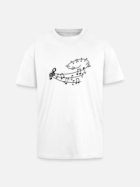 musik_noten1 - T-shirt unisexe oversize épais - blanc