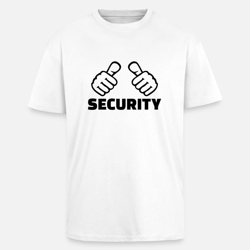 Security - T-shirt unisexe oversize épais - blanc