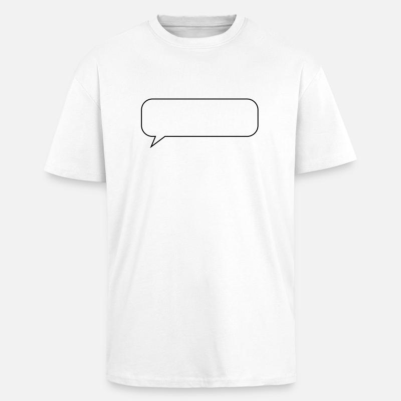 sprechblase design - Oversized Heavyweight Unisex T-Shirt - Weiß