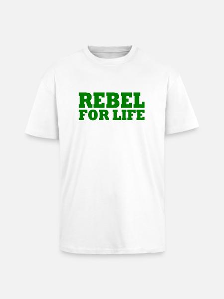 Rebel for life - Unisex Oversized Heavyweight T-shirt - white