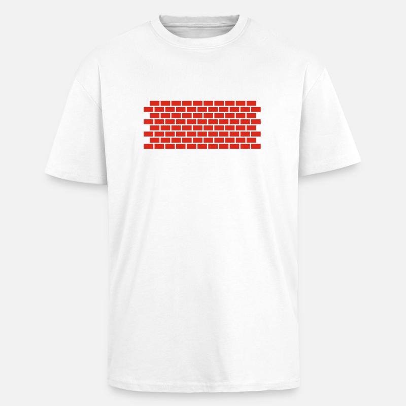 Mauer - Oversized Heavyweight Unisex T-Shirt - Weiß
