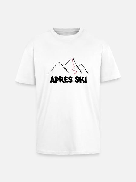apres - Unisex Oversized Heavyweight T-shirt - white