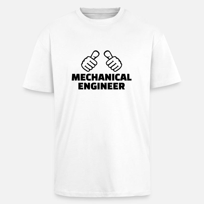 Mechanical engineer - T-shirt unisexe oversize épais - blanc