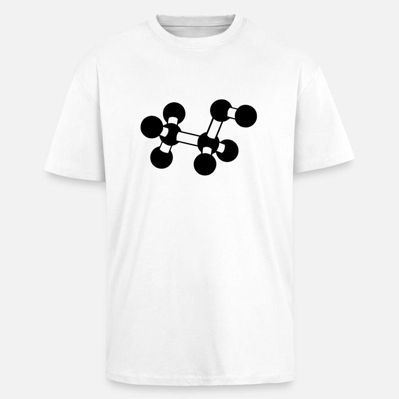 Molécule d'alcool - T-shirt unisexe oversize épais - blanc