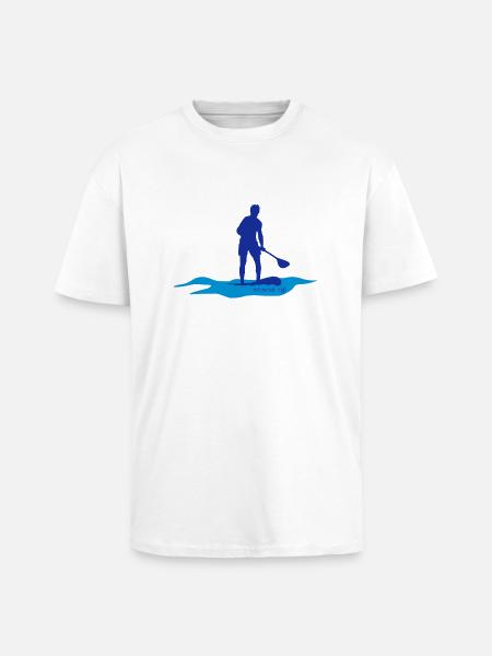 Stand up paddling - Oversized Heavyweight Unisex T-Shirt - Weiß