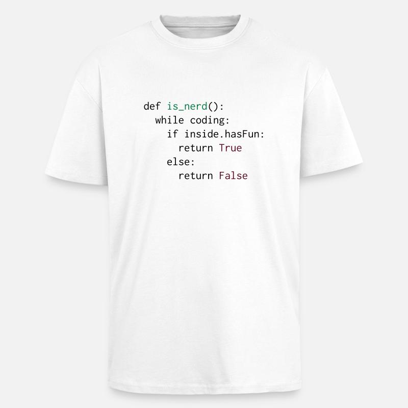 Python Definition von Nerd - Oversized Heavyweight Unisex T-Shirt - Weiß