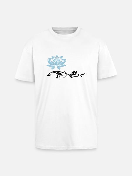 blume - Oversized Heavyweight Unisex T-Shirt - Weiß