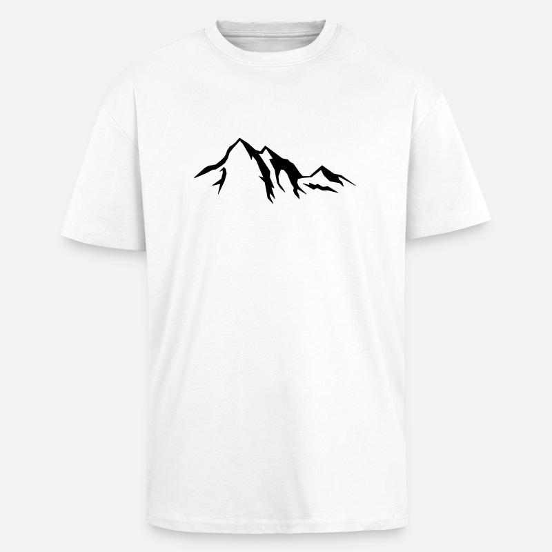 mountains_01 - Oversized Heavyweight Unisex T-Shirt - Weiß
