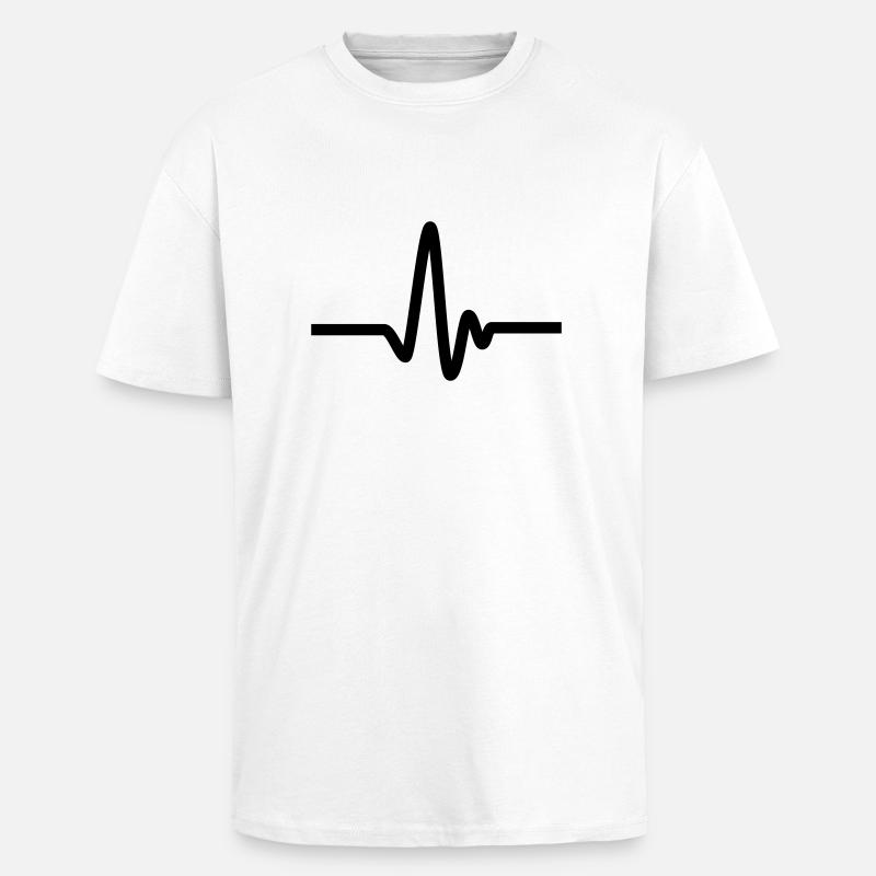 pulse - T-shirt unisexe oversize épais - blanc