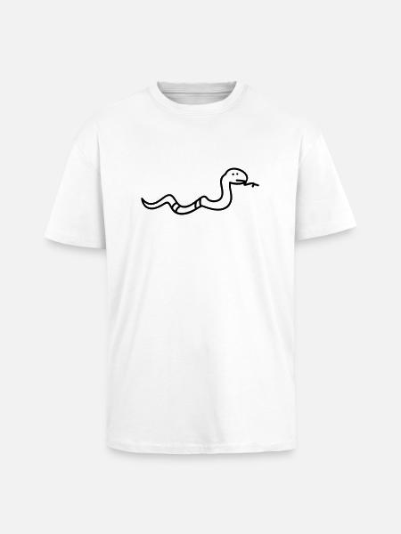 Serpent - T-shirt unisexe oversize épais - blanc