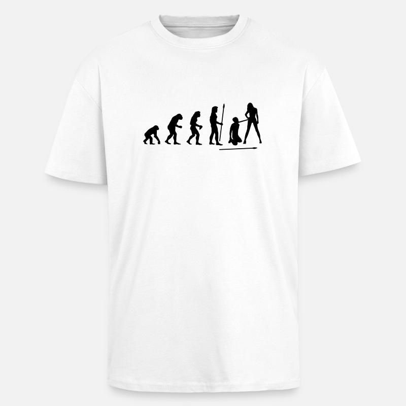 evolution_wedding1 - Unisex Oversized Heavyweight T-shirt - white