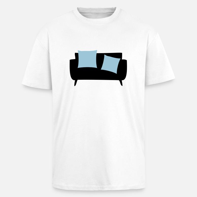 Sleeper sofa & Pillows - Unisex Oversized Heavyweight T-shirt - white