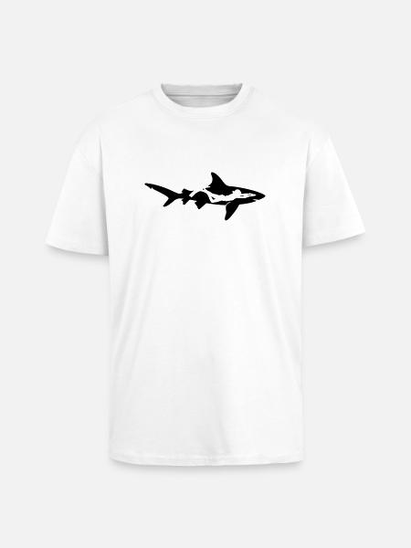 Shark vs. Diver - Oversized Heavyweight Unisex T-Shirt - Weiß
