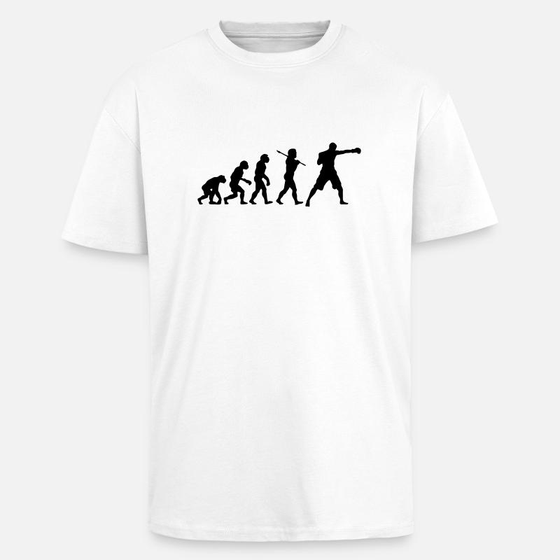 Boxing Evolution - T-shirt unisexe oversize épais - blanc