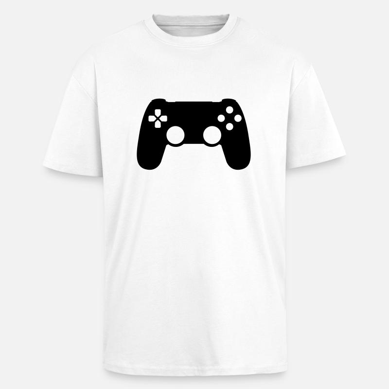 Gamepad Controller - Unisex Oversized Heavyweight T-shirt - white