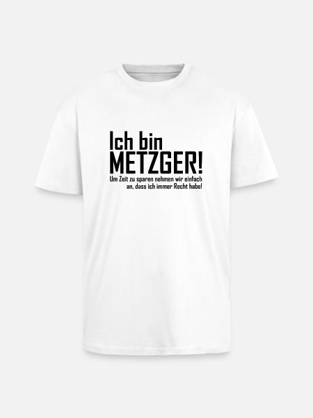 ich bin metzger - Oversized Heavyweight Unisex T-Shirt - Weiß