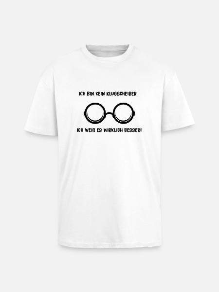 klugscheisser - Oversized Heavyweight Unisex T-Shirt - Weiß