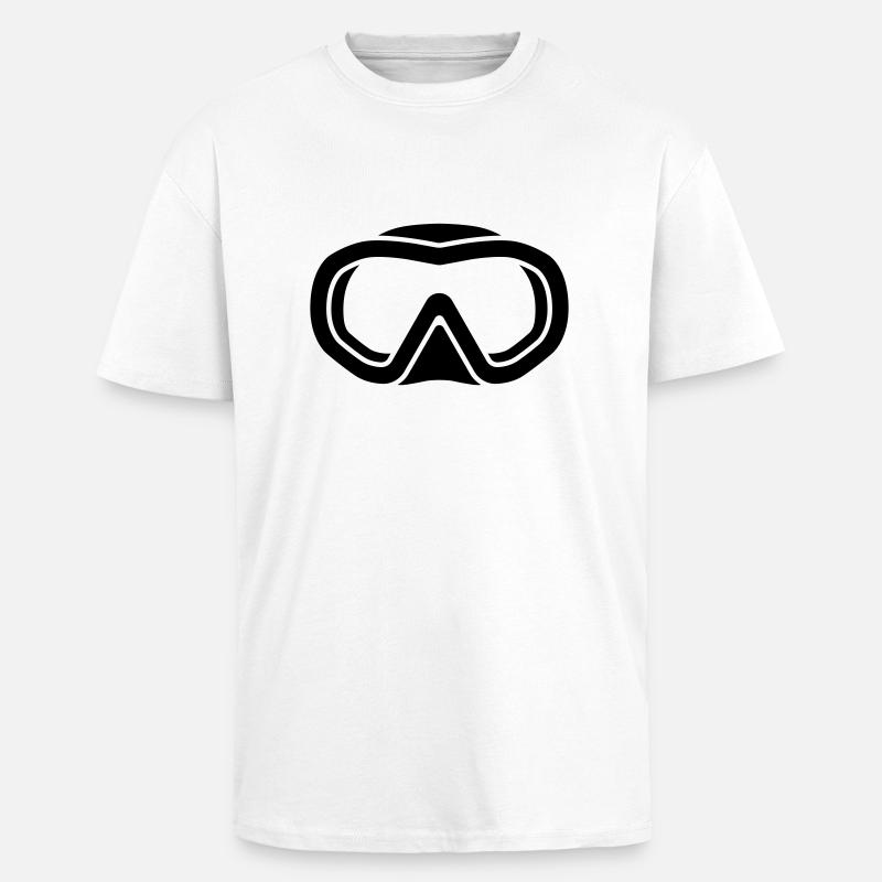 freediving logo - Oversized Heavyweight Unisex T-Shirt - Weiß