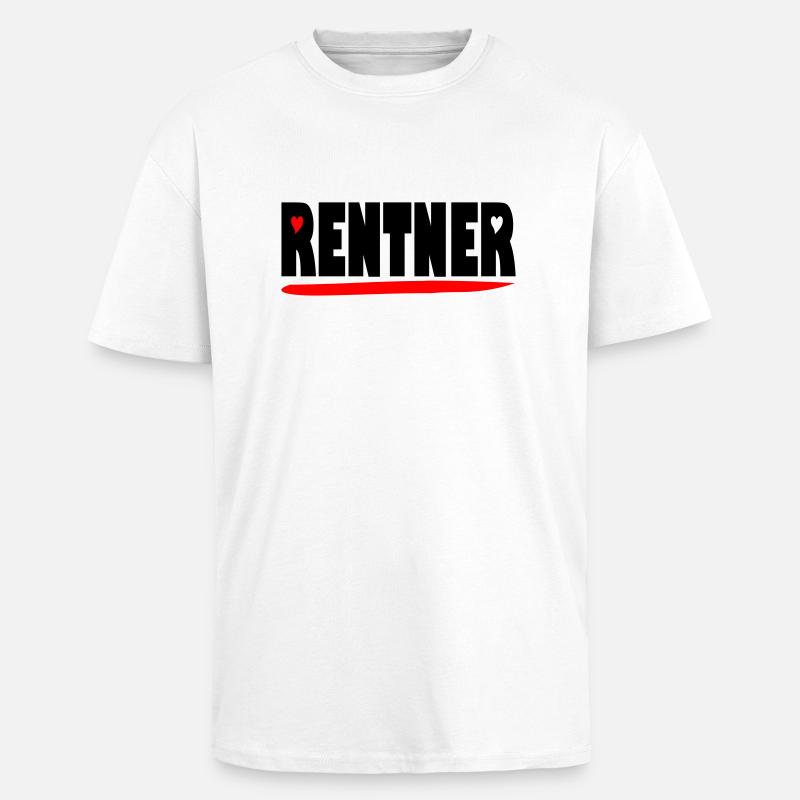 endlich Rentner - Oversized Heavyweight Unisex T-Shirt - Weiß