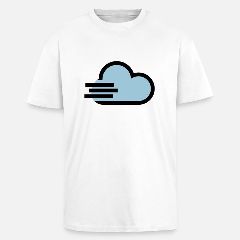 Icône de temps venteux - T-shirt unisexe oversize épais - blanc