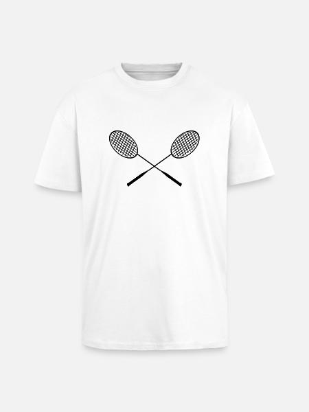 badminton rackets - Unisex Oversized Heavyweight T-shirt - white