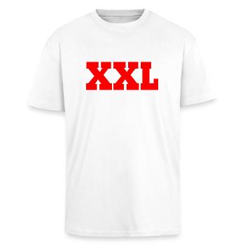 Xxl - Unisex Oversized Heavyweight T-shirt - white - Front - Alina (178cm) & Michal (187cm)