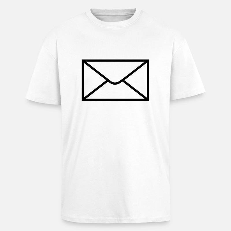 mail_post__f1 - Oversized Heavyweight Unisex T-Shirt - Weiß