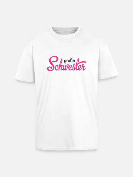 große Schwester - Oversized Heavyweight Unisex T-Shirt - Weiß