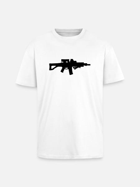 Sturmgewehr Gewehr - Oversized Heavyweight Unisex T-Shirt - Weiß