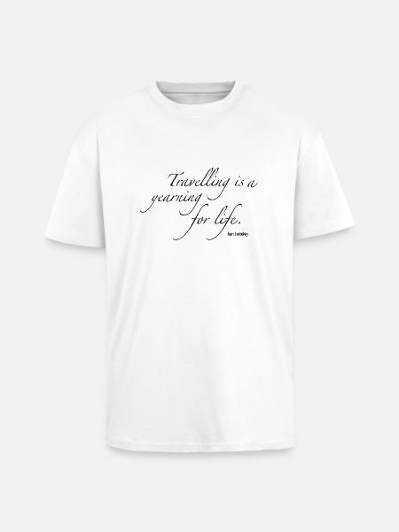 reisen - Oversized Heavyweight Unisex T-Shirt - Weiß