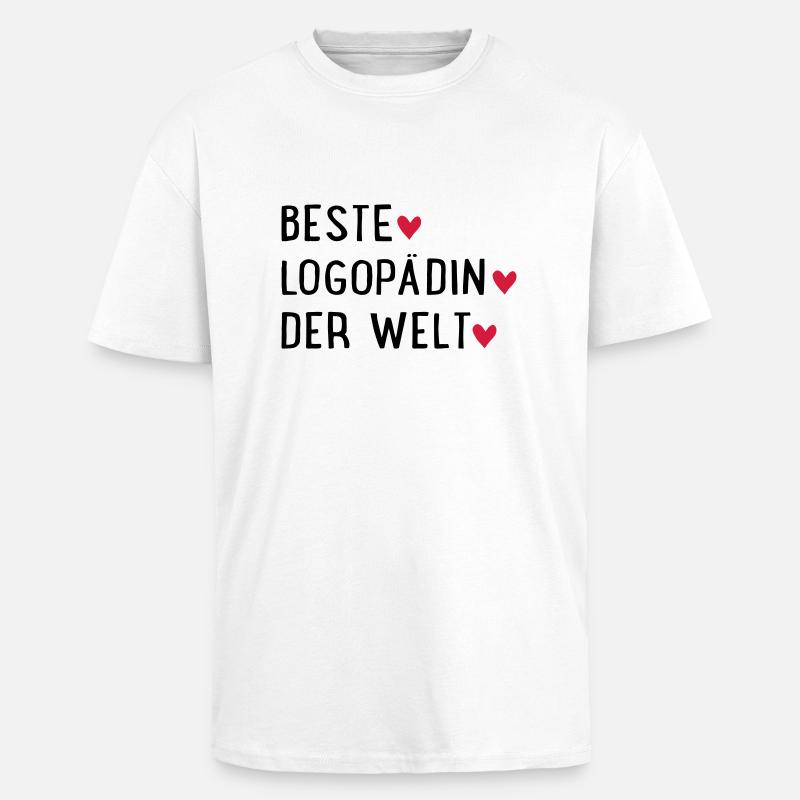 logopädin - Oversized Heavyweight Unisex T-Shirt - Weiß